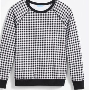 🖤🤍Draper James Natalie sweatshirt black and white gingham. 3X. NWOT